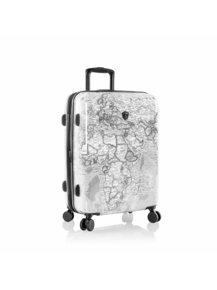 Heys Valiză de călătorie cu model alb-negru Heys Journey 3G M Black/White Map