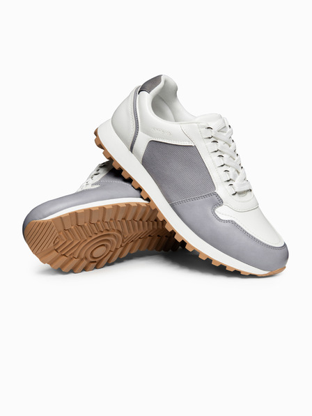 Ombre Clothing Pantofi OM-FOSL-0243 - alb/gri deschis Ombre Clothing