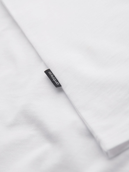 Ombre Clothing Tricouri din bumbac BASIC pentru bărbați cu decolteu în V - alb/nisip/navy V12 OM-TSBS-0281 Ombre Clothing