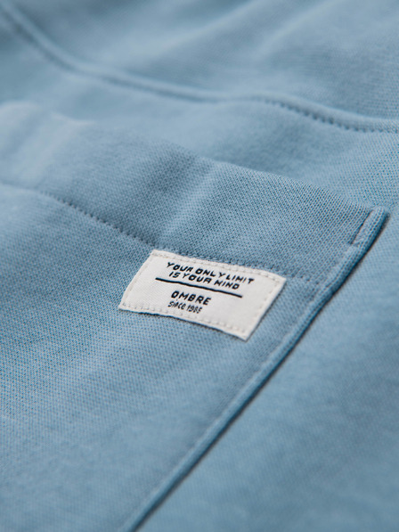 Ombre Clothing Pantaloni de trening bărbătești BASIC cu nervuri - albastru V7 OM-PABS-0305 Ombre Clothing