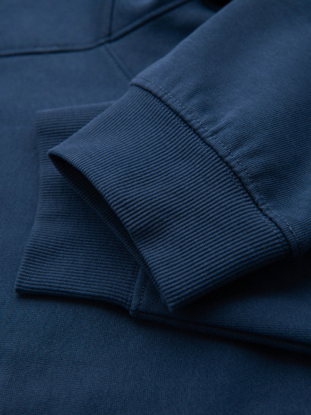 Ombre Clothing Pantaloni de trening BASIC jogging bărbătești cu nohavică nervurată - albastru închis V4 OM-PABS-0305 Ombre Clothing