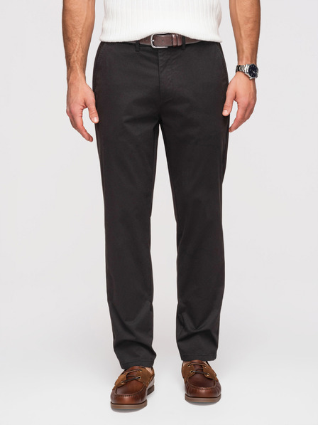 Ombre Clothing Pantaloni bărbătești chino REGULAR FIT - negru V5 OM-PACP-0293 Ombre Clothing