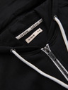 Ombre Clothing Bluză bărbătească din bumbac elastic BASIC cu glugă - negru V5 OM-SSBZ-0272 Ombre Clothing