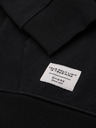 Ombre Clothing Bluză bărbătească din bumbac elastic BASIC cu glugă - negru V5 OM-SSBZ-0272 Ombre Clothing