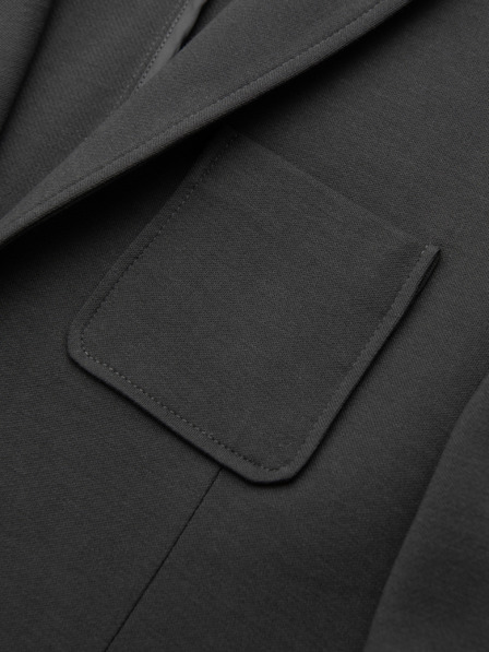 Ombre Clothing Sacou tricotat pentru bărbați cu tăiere îngustă și structură fină - gri grafit V1 M165 Ombre Clothing