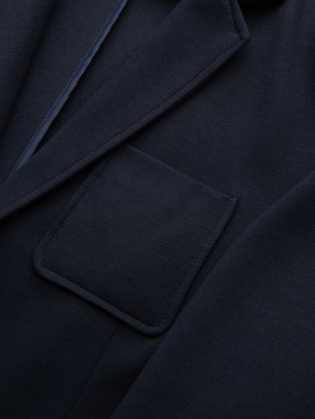 Ombre Clothing Sacou tricotat pentru bărbați slim fit cu textură fină - albastru închis V3 M165 Ombre Clothing