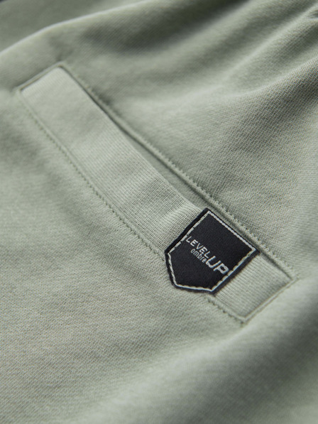 Ombre Clothing Pantaloni scurți pentru bărbați REGULAR FIT din tricot french frotté - verde pastel V3 OM-SRSK-0196 Ombre Clothing