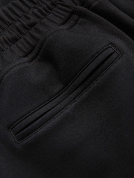 Ombre Clothing Pantaloni scurți pentru bărbați REGULAR FIT din tricot neted - negri V1 OM-SRBC-0153 Ombre Clothing