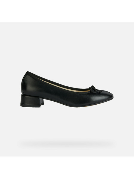 Geox Pantofi cu toc de damă negri Geox Floretia