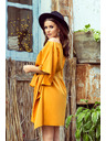 numoco SOFIA Rochie cu model fluture - culoare miere