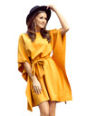 numoco SOFIA Rochie cu model fluture - culoare miere