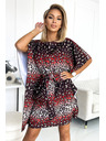 numoco SOFIA Rochie fluture cu centură în talie - jaguar