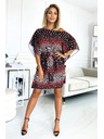 numoco SOFIA Rochie fluture cu centură în talie - jaguar