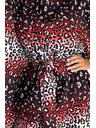 numoco SOFIA Rochie fluture cu centură în talie - jaguar