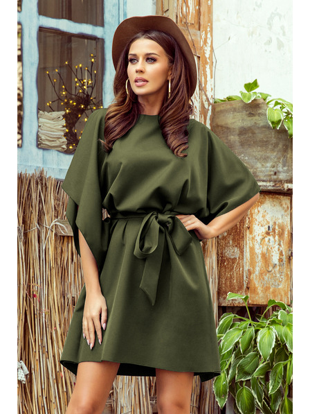 numoco SOFIA Rochie fluture - KAKI