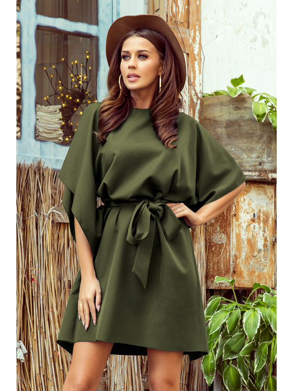 numoco SOFIA Rochie fluture - KAKI