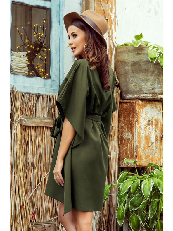 numoco SOFIA Rochie fluture - KAKI