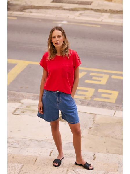 Moodo Pantaloni scurți denim albastri Moodo