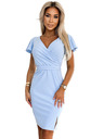 numoco Rochie cu decolteu creion - Albastru Numoco NINA