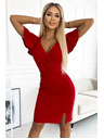 numoco Rochie din satin cu decolteu în formă de inimă - Red Numoco NINA