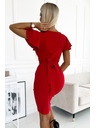 numoco Rochie din satin cu decolteu în formă de inimă - Red Numoco NINA