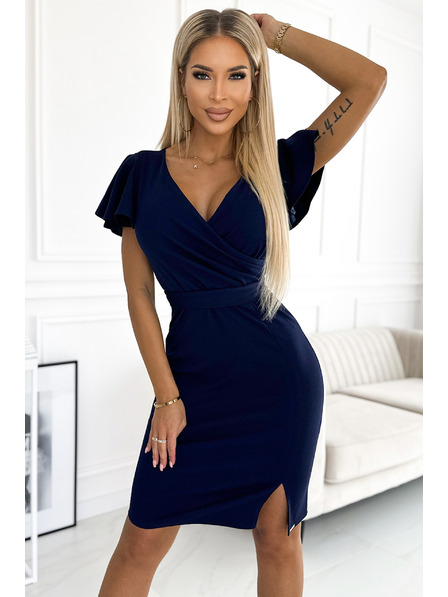 numoco Rochie cu decolteu geantă - albastru închis Numoco NINA