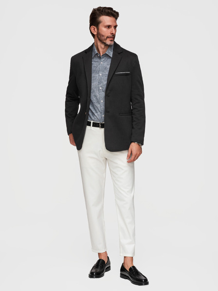 Ombre Clothing Sacou tricot pentru bărbați SLIM FIT - negru V5 M170 Ombre Clothing