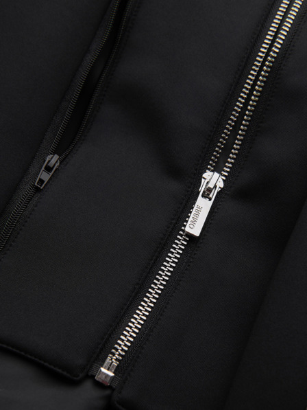 Ombre Clothing Sacou elegant pentru bărbați cu căptușeală detașabilă și glugă reglabilă - negru V1 M168 Ombre Clothing