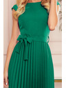 numoco Rochie plisată cu mâneci scurte - verde Numoco LILA