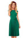 numoco Rochie plisată cu mâneci scurte - verde Numoco LILA