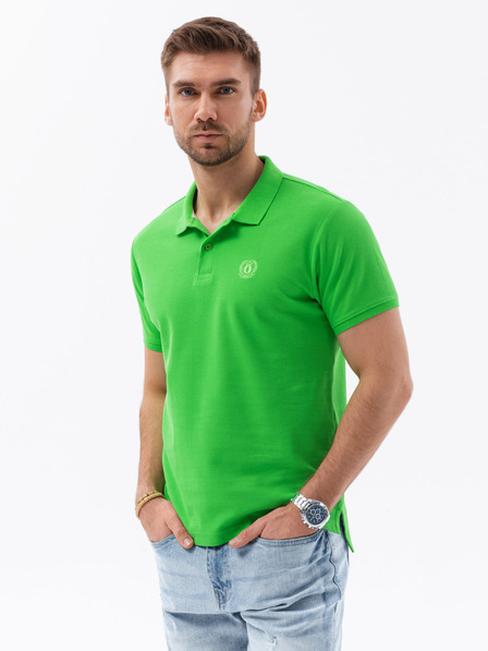 Ombre Clothing Tricou polo basic verde Ombre Clothing pentru bărbați