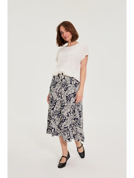 Moodo Fustă din viscoză albastru închis Moodo