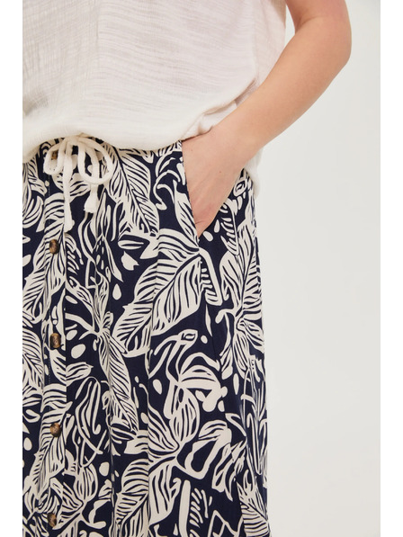 Moodo Fustă din viscoză albastru închis Moodo