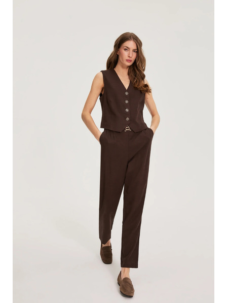 Moodo Pantaloni cu amestec de in maro Moodo