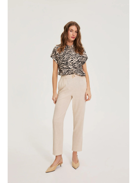 Moodo Pantaloni cu amestec de in bej Moodo