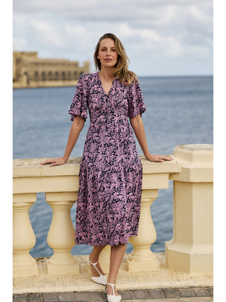 Moodo Rochie utilă din viscoză albastru închis Moodo