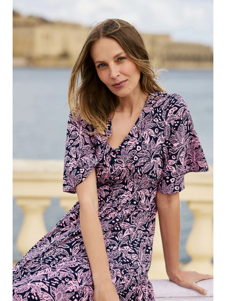 Moodo Rochie utilă din viscoză albastru închis Moodo