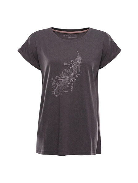 ALPINE PRO Tricou pentru femei din material neinfroșabil ALPINE PRO OMBA 2 obsidian varianta pc