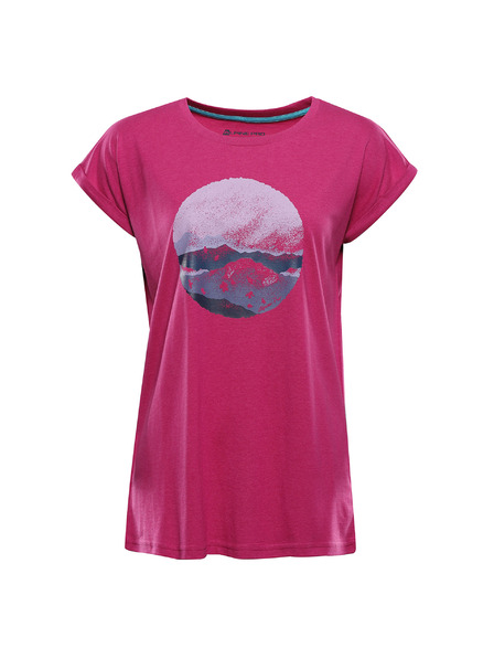 ALPINE PRO Tricou pentru femei din material neinfroșabil ALPINE PRO OMBA 2 fuchsia red varianta pb