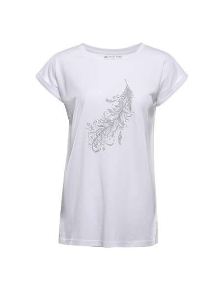 ALPINE PRO Tricou pentru femei din material neinfroșabil ALPINE PRO OMBA 2 white varianta pc