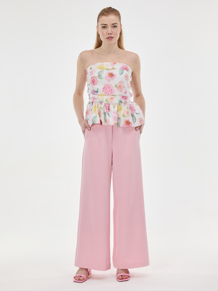 Orsay Pantaloni largi roz deschis pentru femei ORSAY