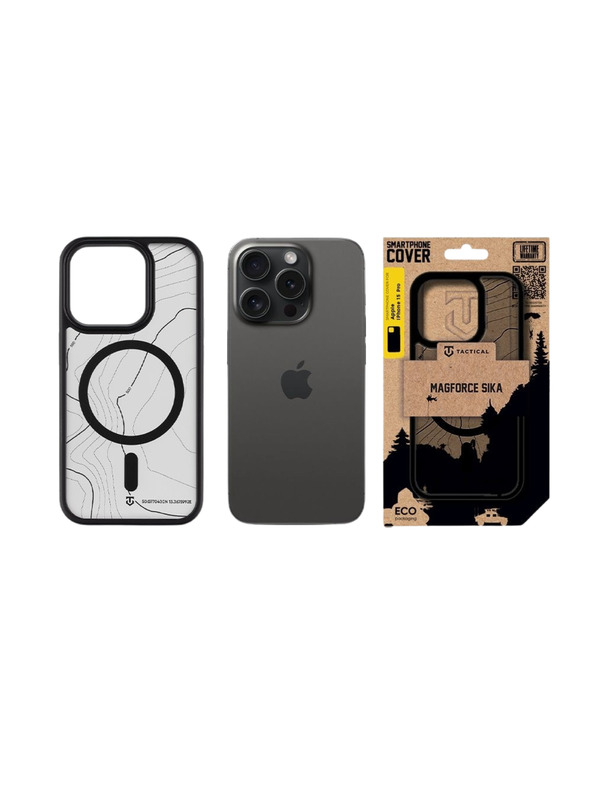 Tactical Tactical MagForce Hyperstealth Sika Carcasă pentru Apple iPhone 15 Pro Asphalt