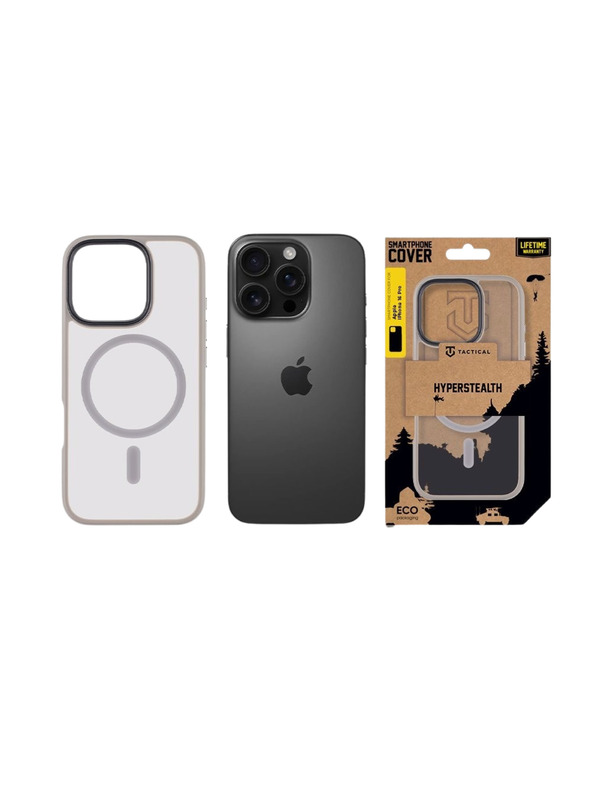 Tactical Tactical MagForce Hyperstealth Husă pentru Apple iPhone 16 Pro Light Grey
