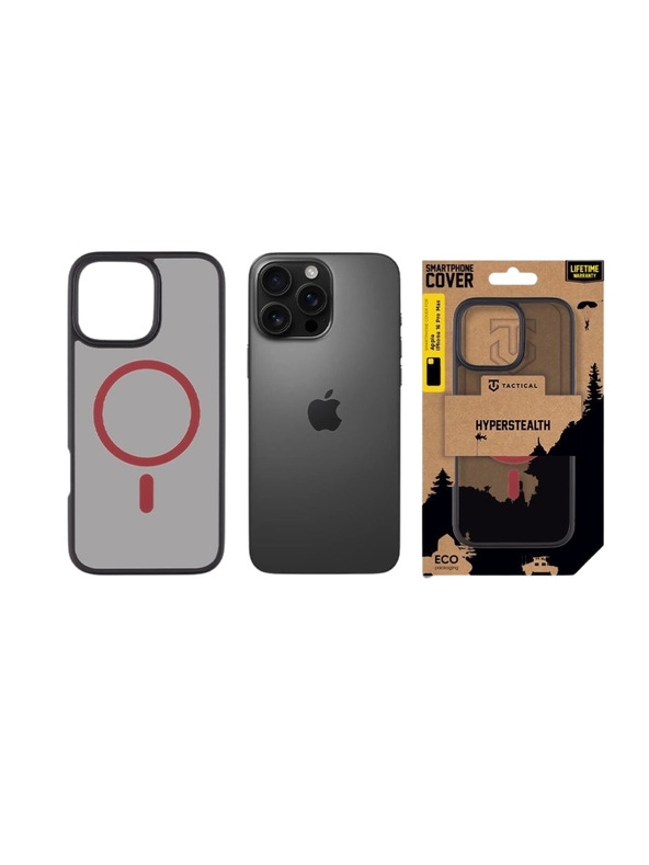 Tactical Tactical MagForce Hyperstealth 2.0 Husă pentru Apple iPhone 16 Pro Max Black/Red