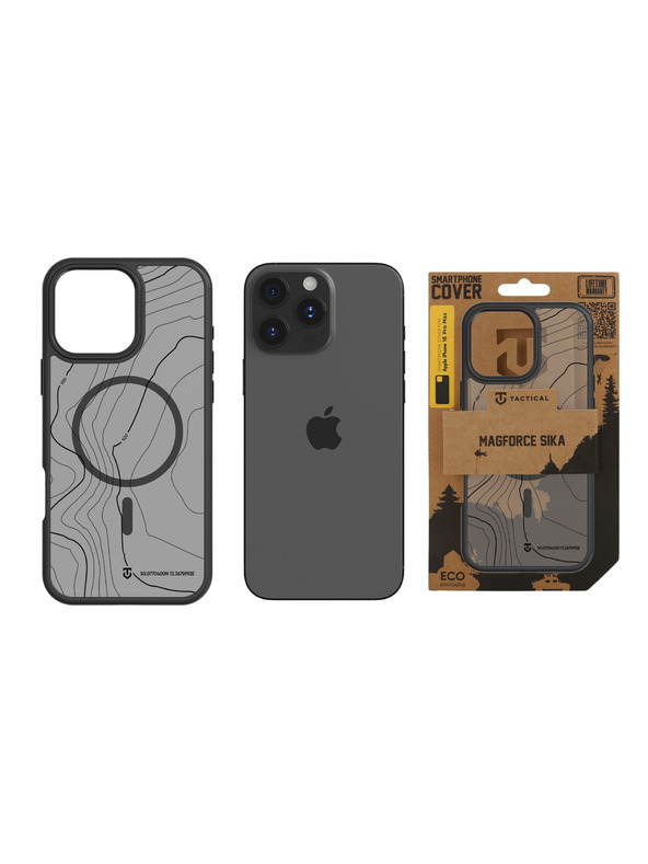 Tactical Tactical MagForce Hyperstealth Sika Husă pentru Apple iPhone 16 Pro Max Asphalt