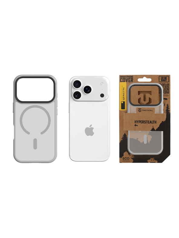 Tactical Tactical MagForce Hyperstealth Husă pentru Apple iPhone 17 Pro Light Grey