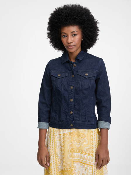 Orsay Jachetă din denim albastru închis pentru femei ORSAY