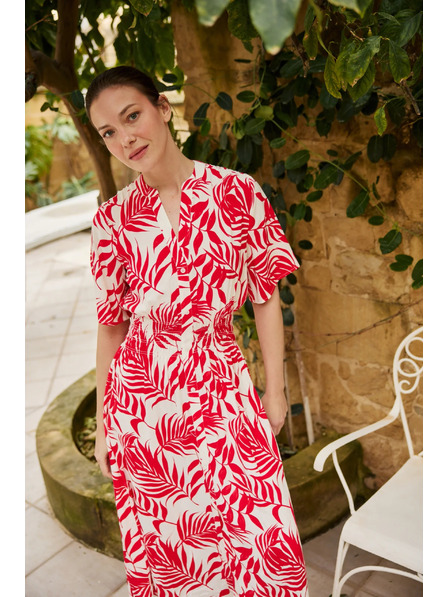 Moodo Rochie midi vâscoasă roșie Moodo