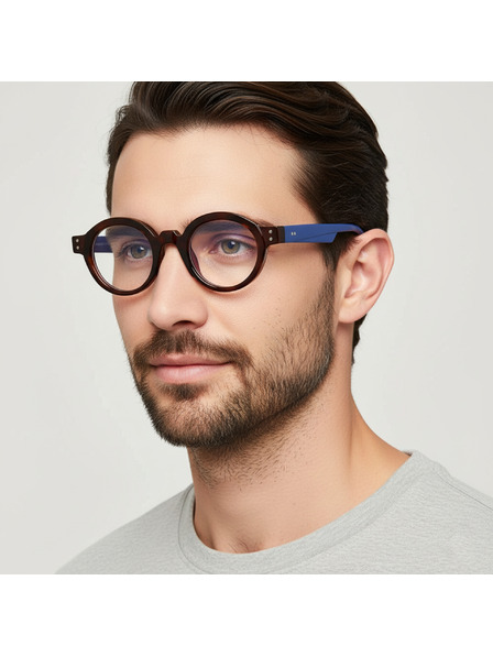 VEYREY VeyRey ochelari de soare lentile Parpen rama albastra rama cristal