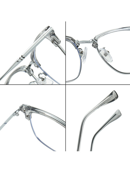 VEYREY VeyRey ochelari de soare nerd Gruvunk rama argintie lentile transparente